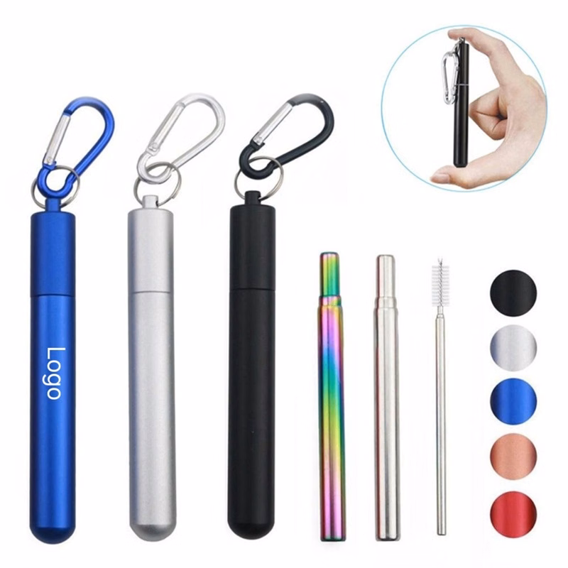 Reusable Folding Straw W/ Metal Case