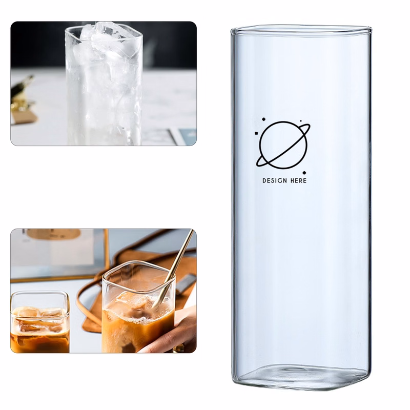 Square Base High Borosilicate Glass Tumbler