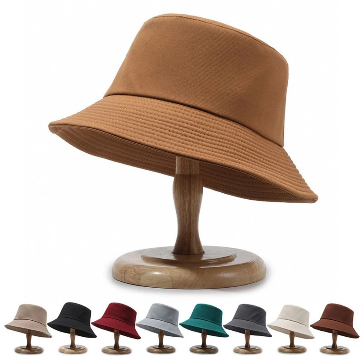 Classic Poly-Cotton Embroidered Bucket Hat 1