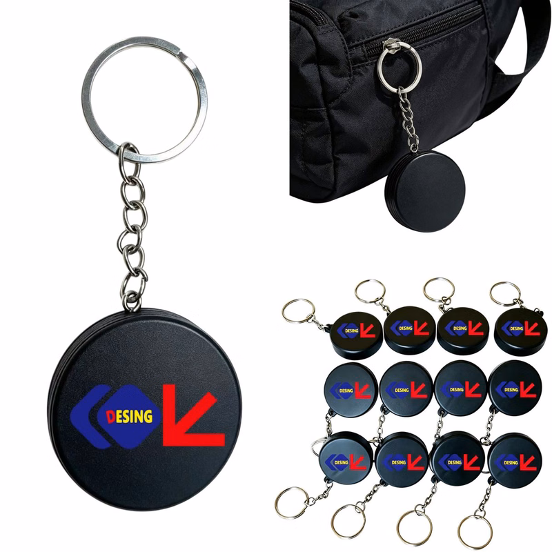Rubber Hockey Puck Keychain