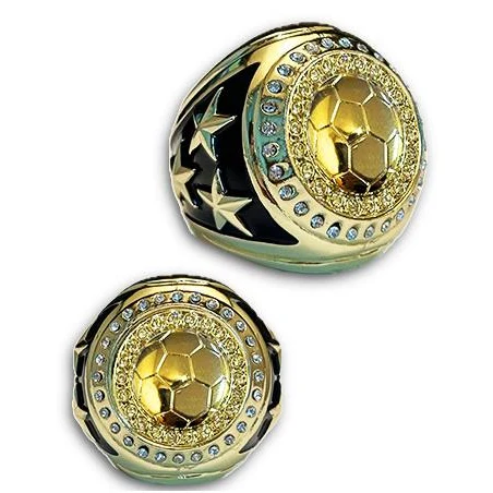 Soccer Championship Bling Ring Gold 1