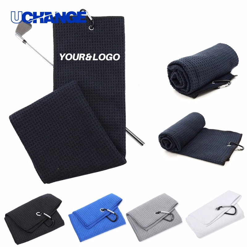 Folded Waffle Pattern Golf Towel Rag