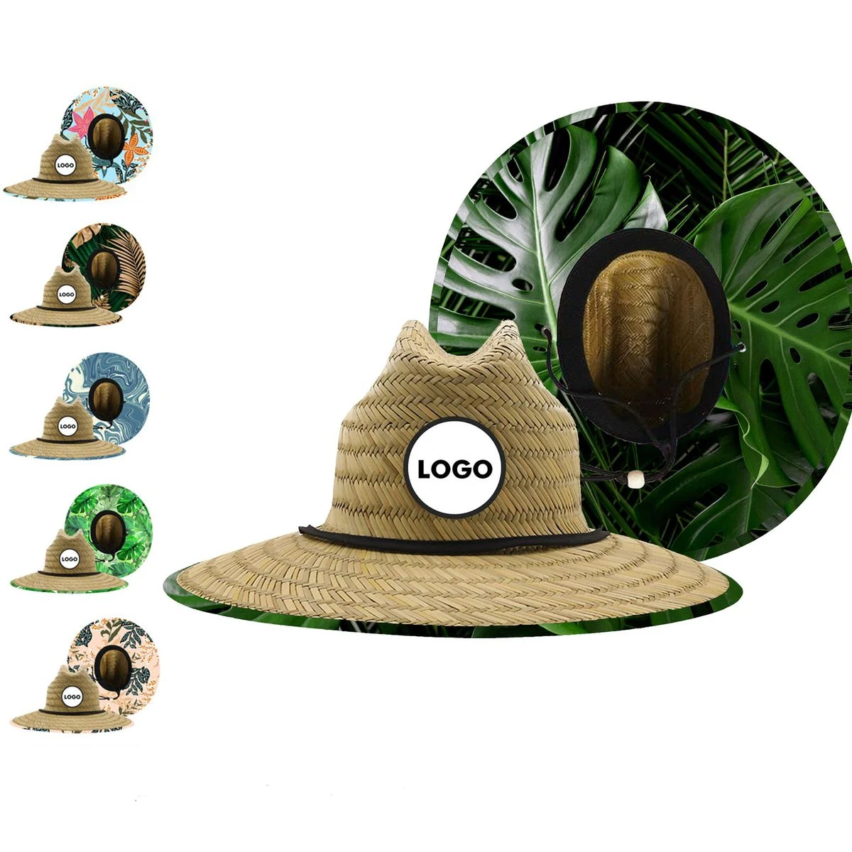 Beach Lifeguard Sun Protection Straw Hat 1