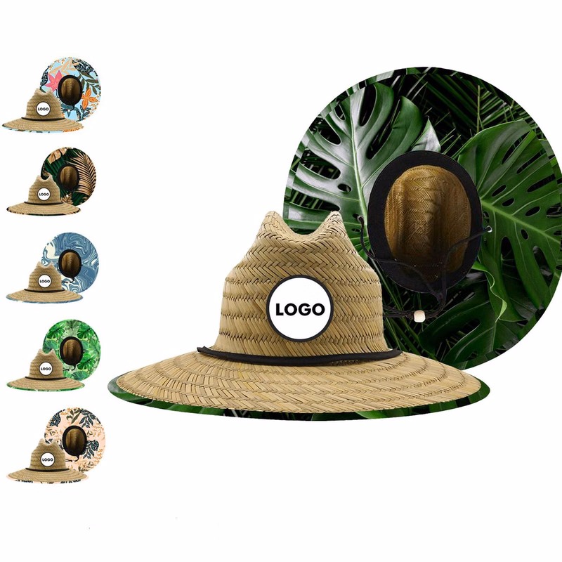 Beach Lifeguard Sun Protection Straw Hat