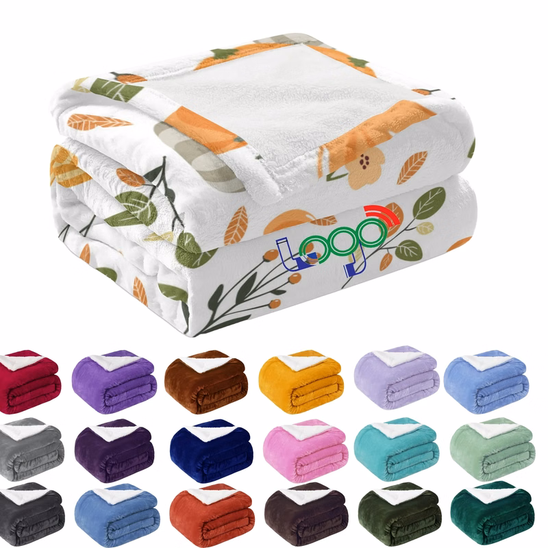 MOQ 1 PCS Fuzzy Soft Microfiber Flannel Fleece Blanket