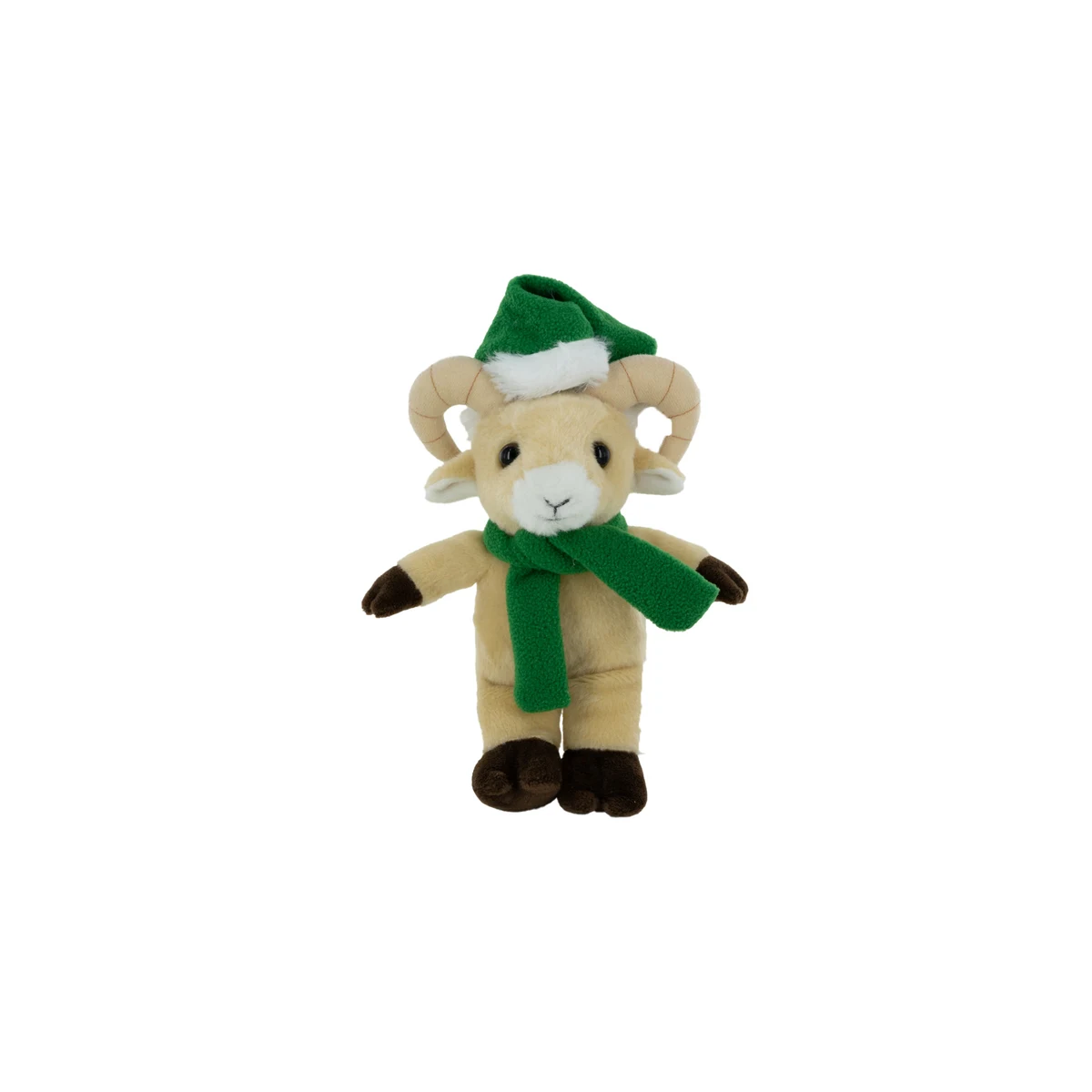 Plush Ram with Christmas Hat & Scarf 1