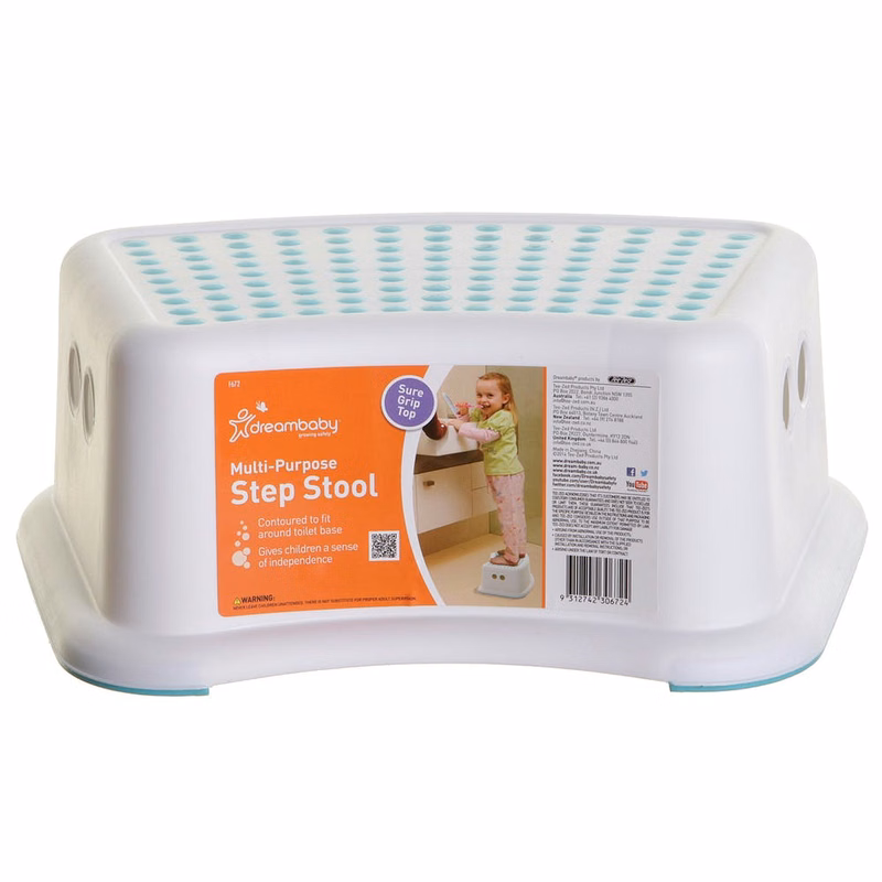 Step Stools - Anti-Slip White Aqua Dots