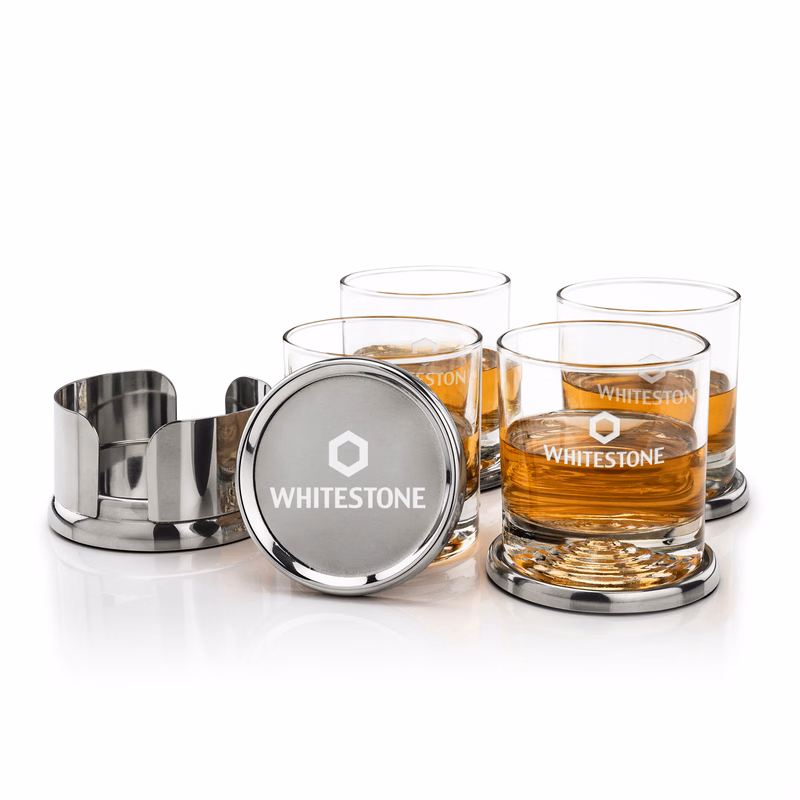 Baldoni Coasters & Marbella On-the-Rocks Set
