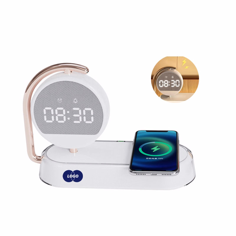 Multifunctional LED Alarm Clock with Night Light and Qi Charger