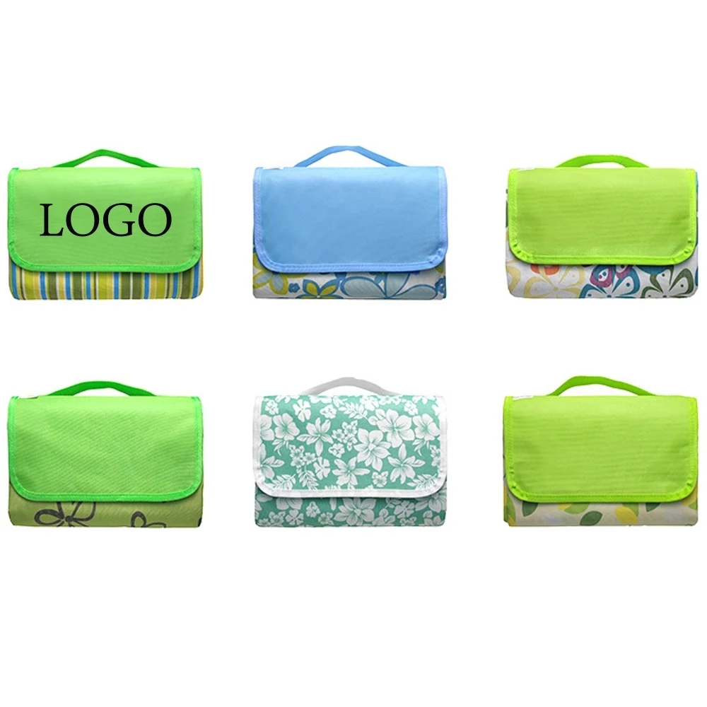 Custom Gift 600D Oxford Fabric Picnic & Beach Blanket 1