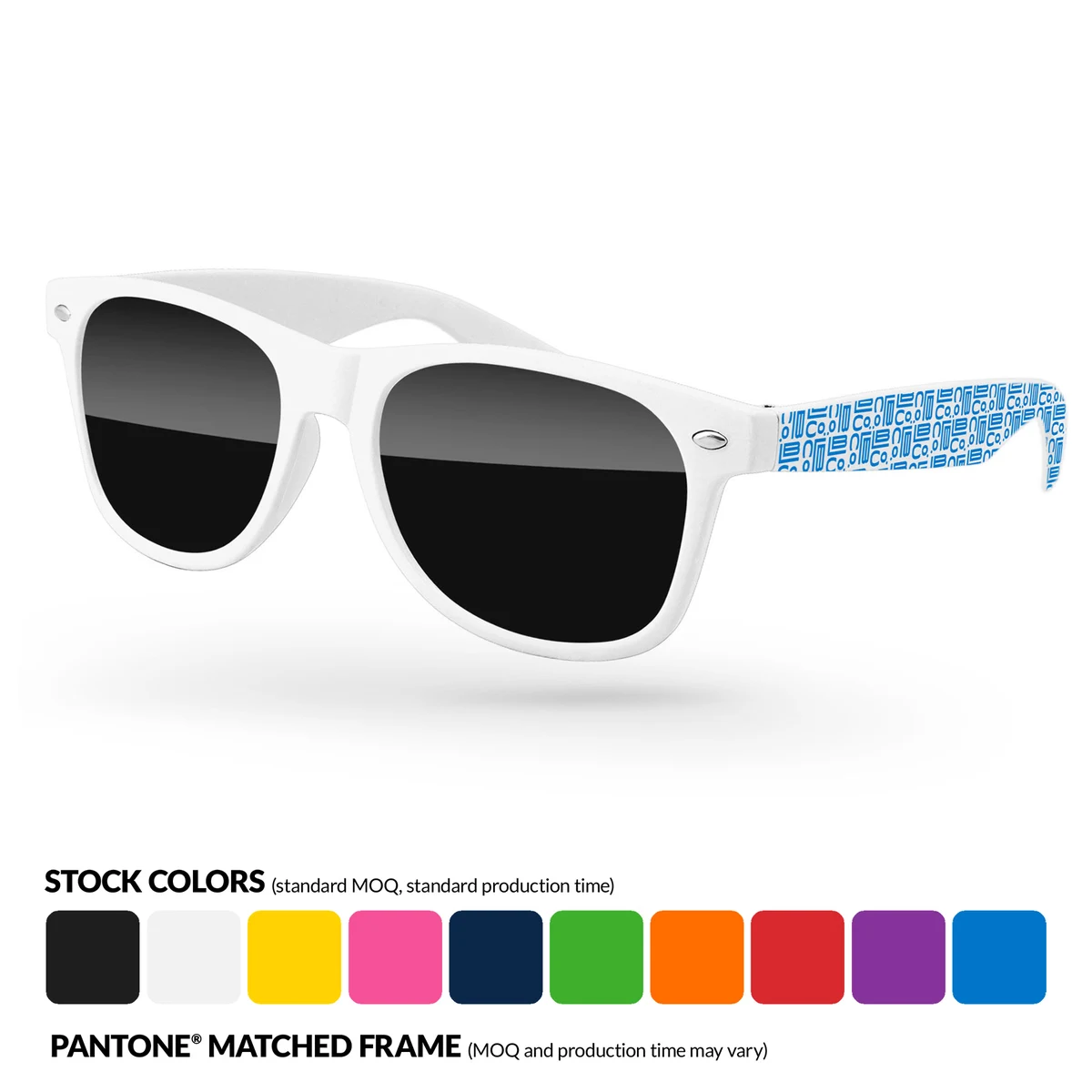 Retro Sunglasses w/1 Color Extended Arms Imprint 1