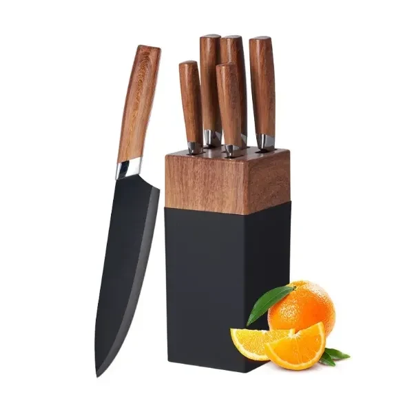 Kitchen Knife Set 6pcs Wooden Handle 1