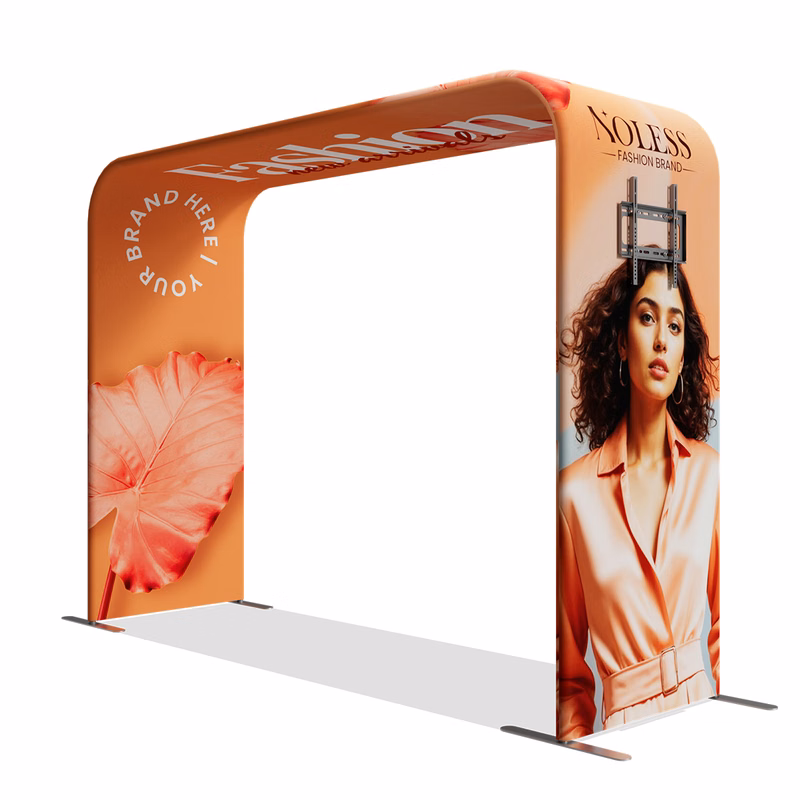 Square Arch Display w/TV Rack - 6.5'wx7.5'h - Fabric Only