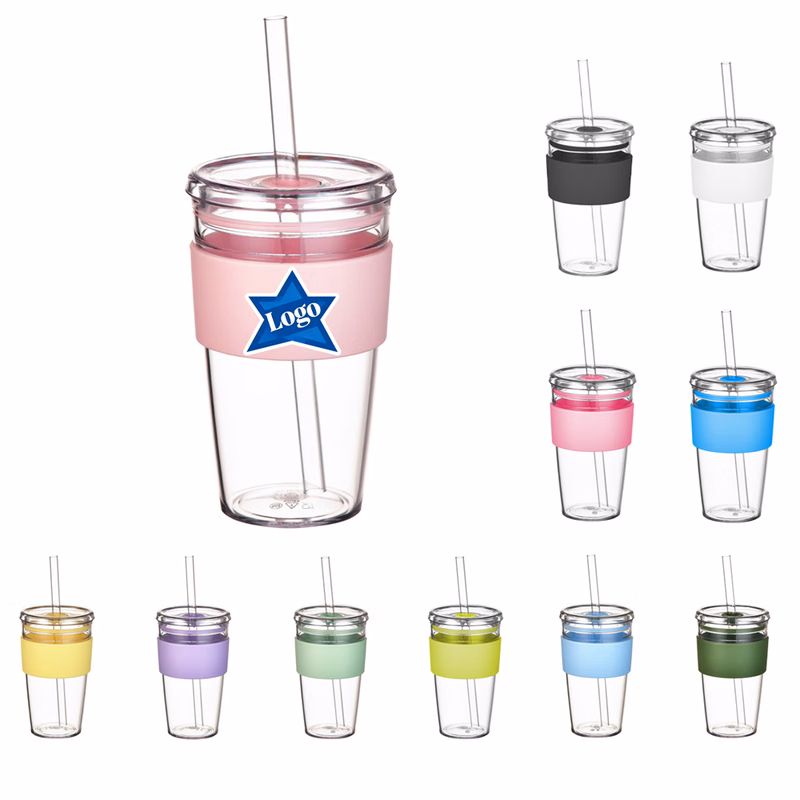 15oz Clear Straw Cup