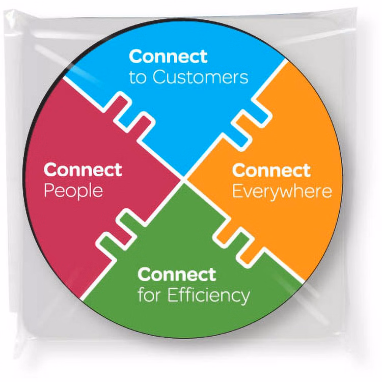Set of 4 Premium Coasters per bag .010 Frosted Plastic Top & 3/32" Rubber base (3.5" dia.) 4CP