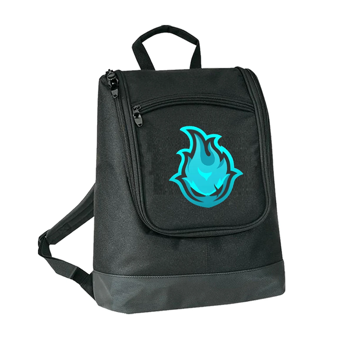 Computer Backpack With Faux Leather Bottom CUSTOM OVERSEAS 1