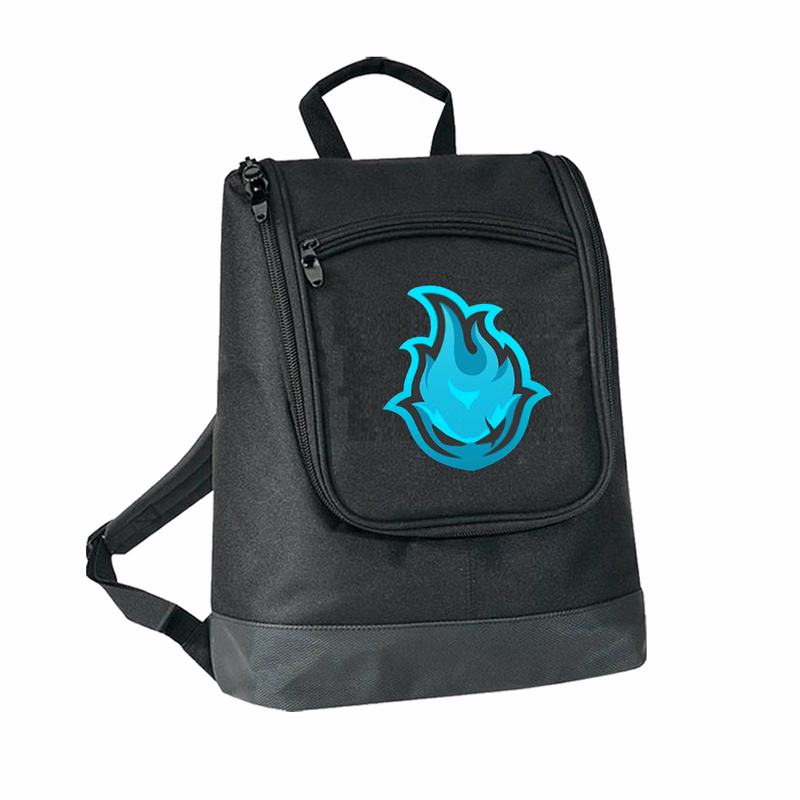 Computer Backpack With Faux Leather Bottom CUSTOM OVERSEAS
