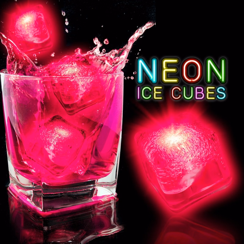 Neon Pink Lited Ice Cubes(Blank)