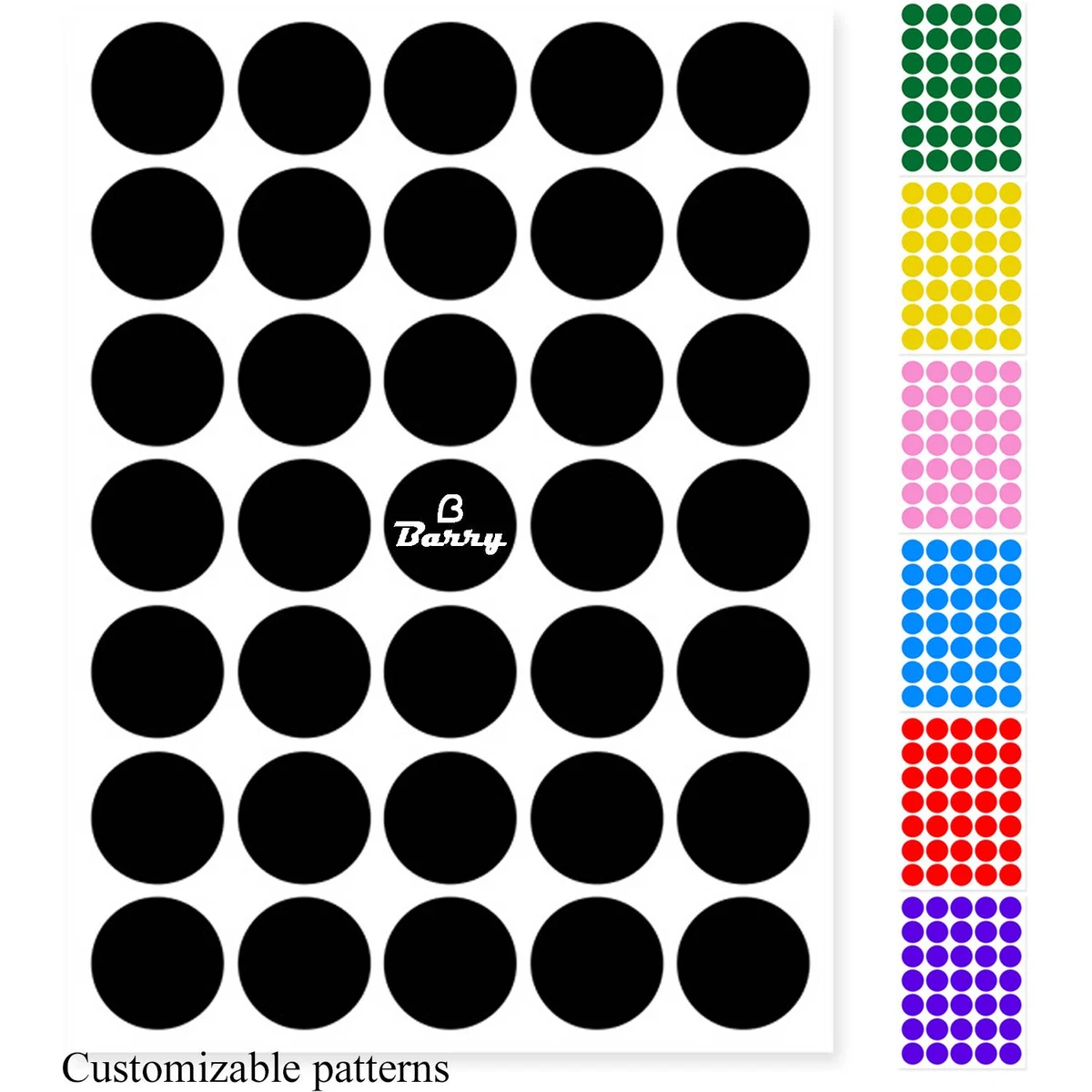 35PCS 1"x1" Custom Circle Stickers 1