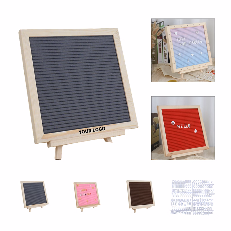 Felt Message Board With 135 Letter Set 10" x 10" x 0.88"