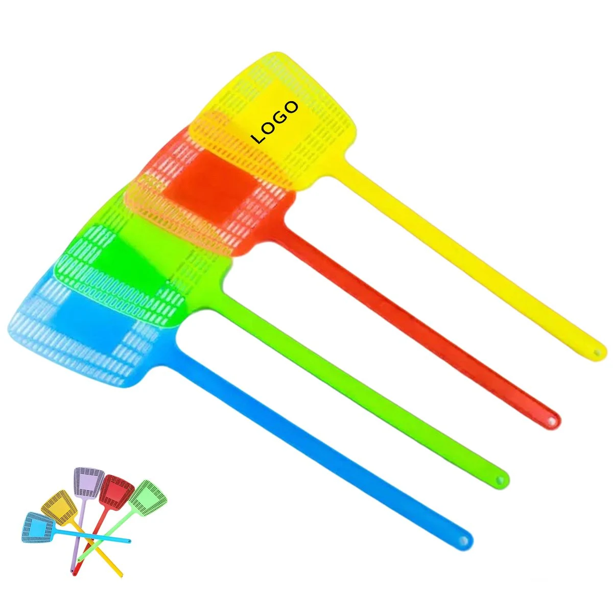15.7" PP Bulk Fly Swatters Assorted Colors 1