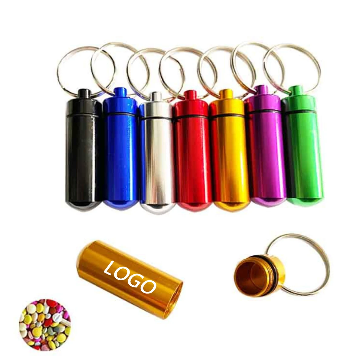 Customizable Urgent Medicine Bottle With Keychain 1