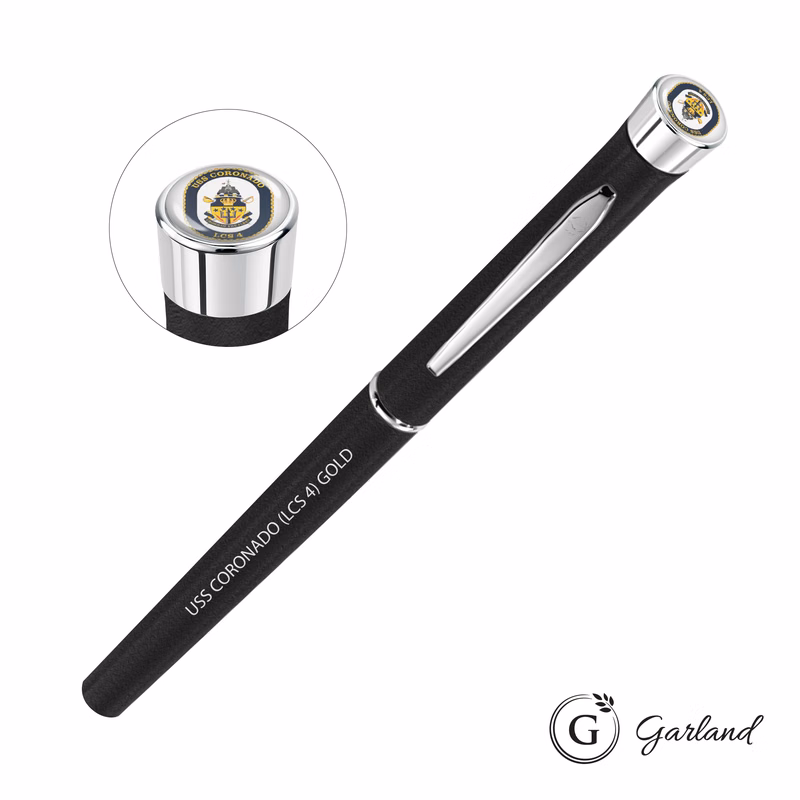 Garland® Tactical Custom Textured Rollerball Pen - Chrome