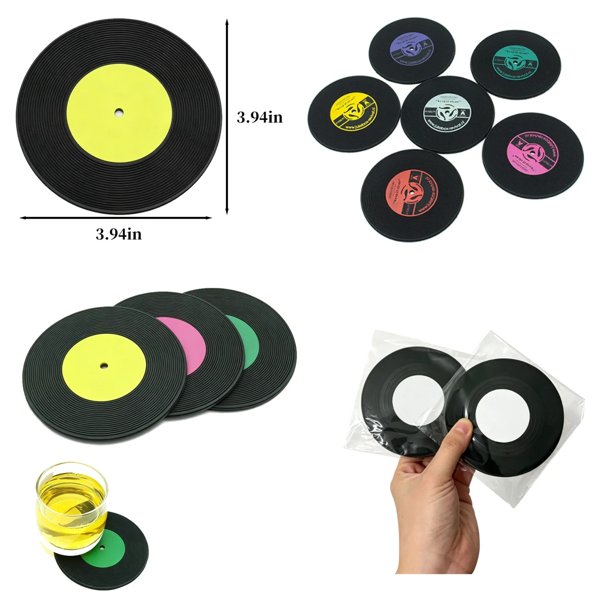 Simulated Soft Vinyl Record Coaster 1