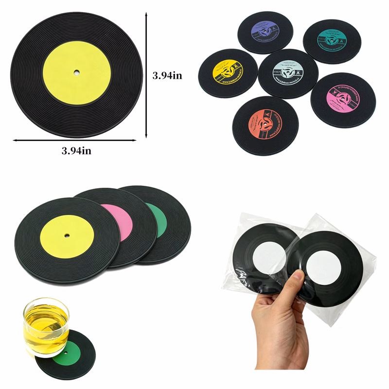 Simulated Soft Vinyl Record Coaster