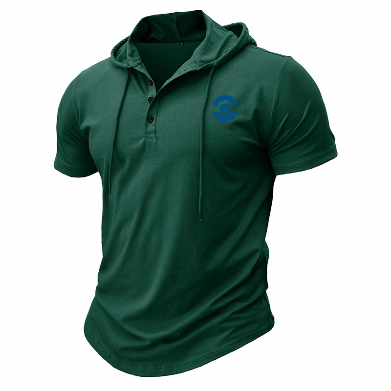 Custom Hooded Short-sleeved T-shirt XL