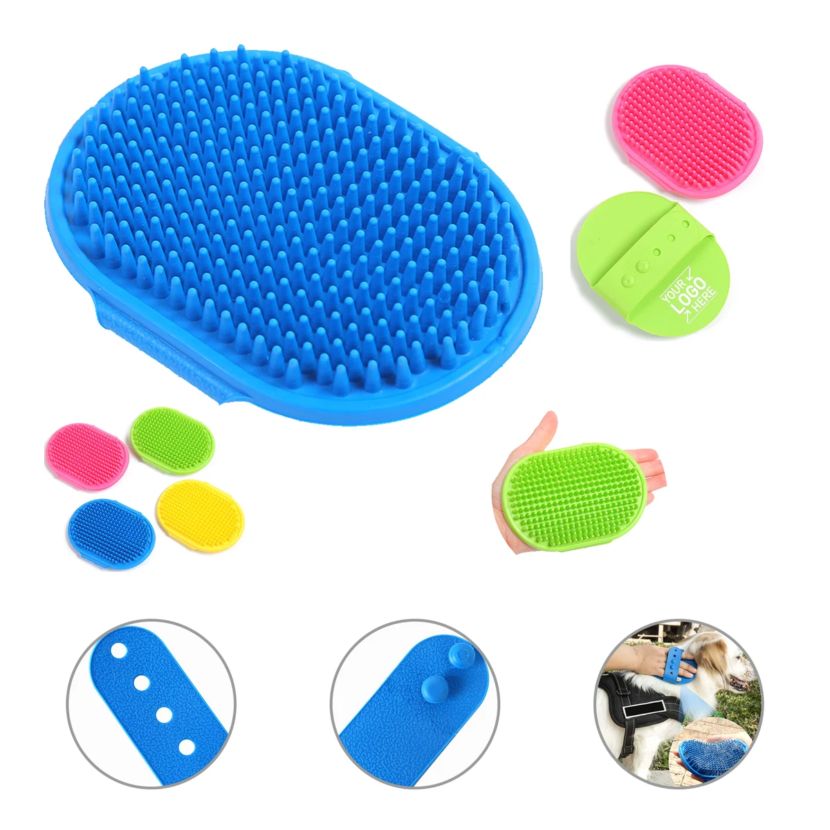 Dog Shower Brush Cat Bath Brush Pet Bath and Massage Comb 1
