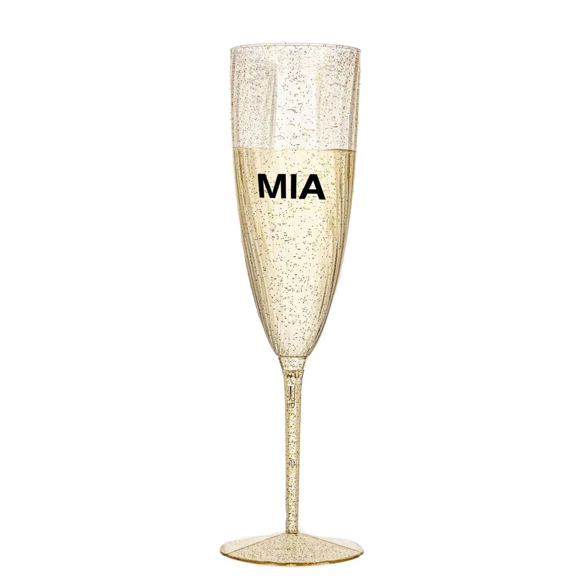 6 oz Glitter Champagne Glass 1