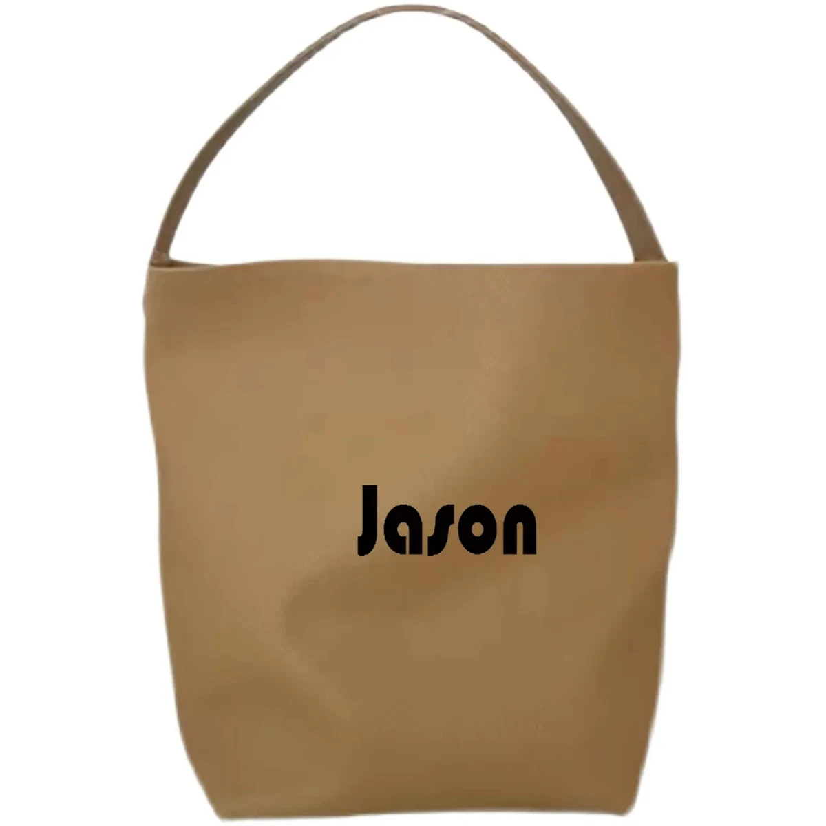 Large Capacity Genuine Leather Commuter Tote Bag, custom tote bag with logo imprint 1