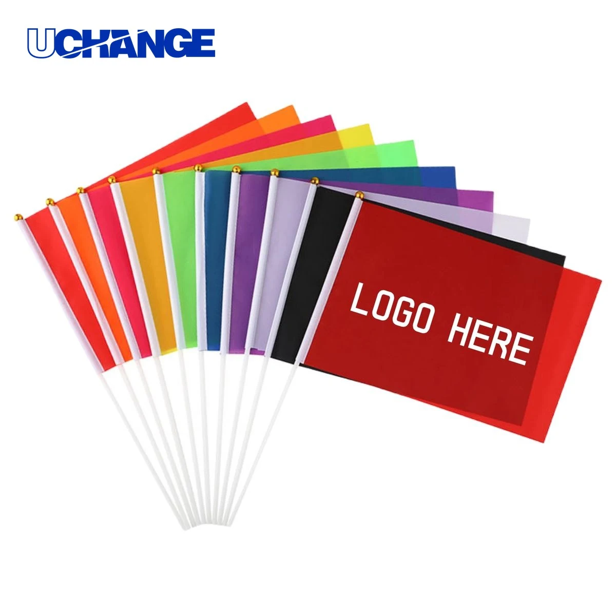 Full Color Mini Parade Flag with Stick 1