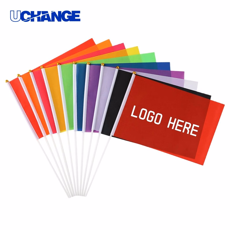 Full Color Mini Parade Flag with Stick