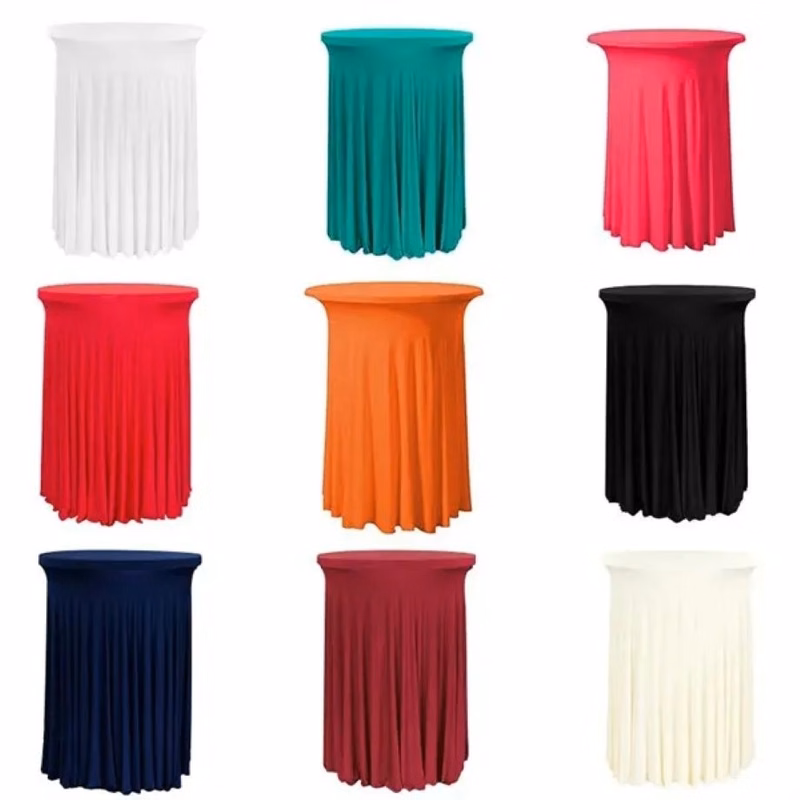 Cocktail Tablecloths With Skirt Ruffles