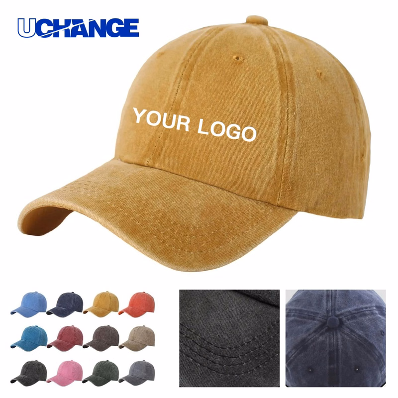 Cotton Baseball Cap Headwear with Adjustable Strap