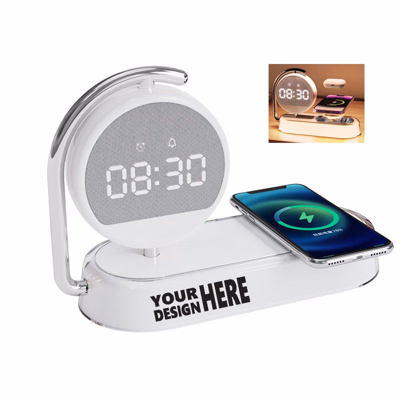 Wireless Charging LED Alarm Clock with Night Light