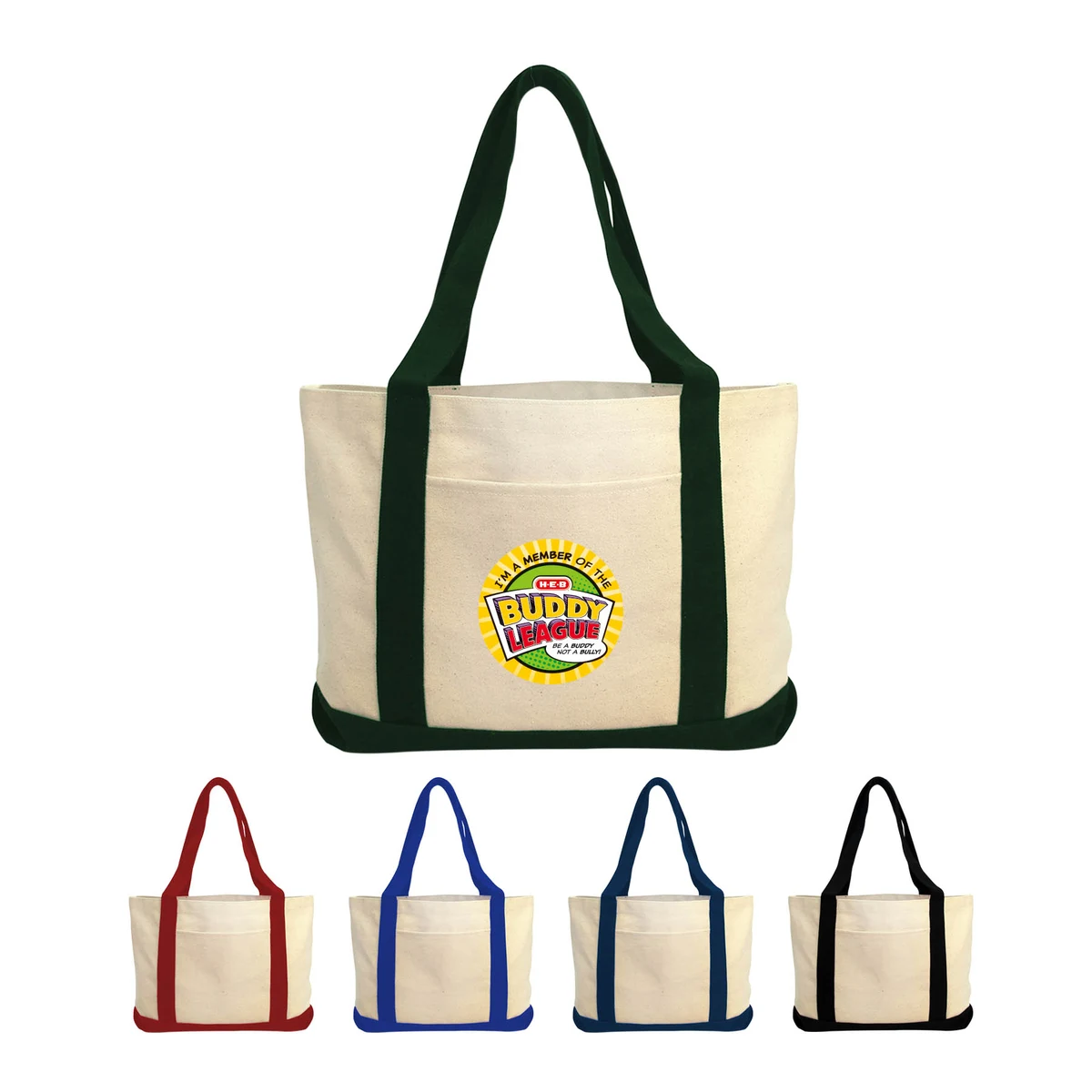Heavy Duty Medium 11 oz. Cotton Canvas Tote Bag Boat Bag, custom tote bag with logo imprint 1