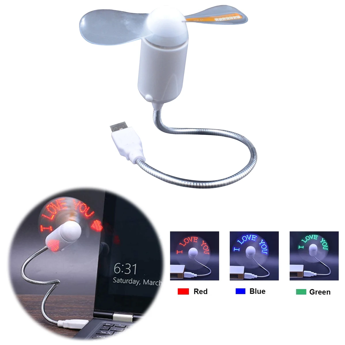 USB LED Portable Fan 1