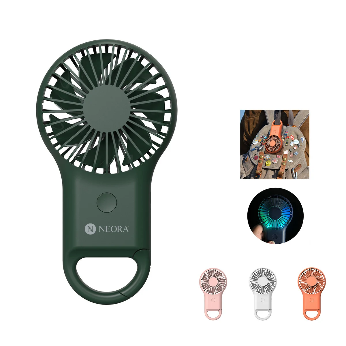 Mini Hand Fan w/Carabiner 1