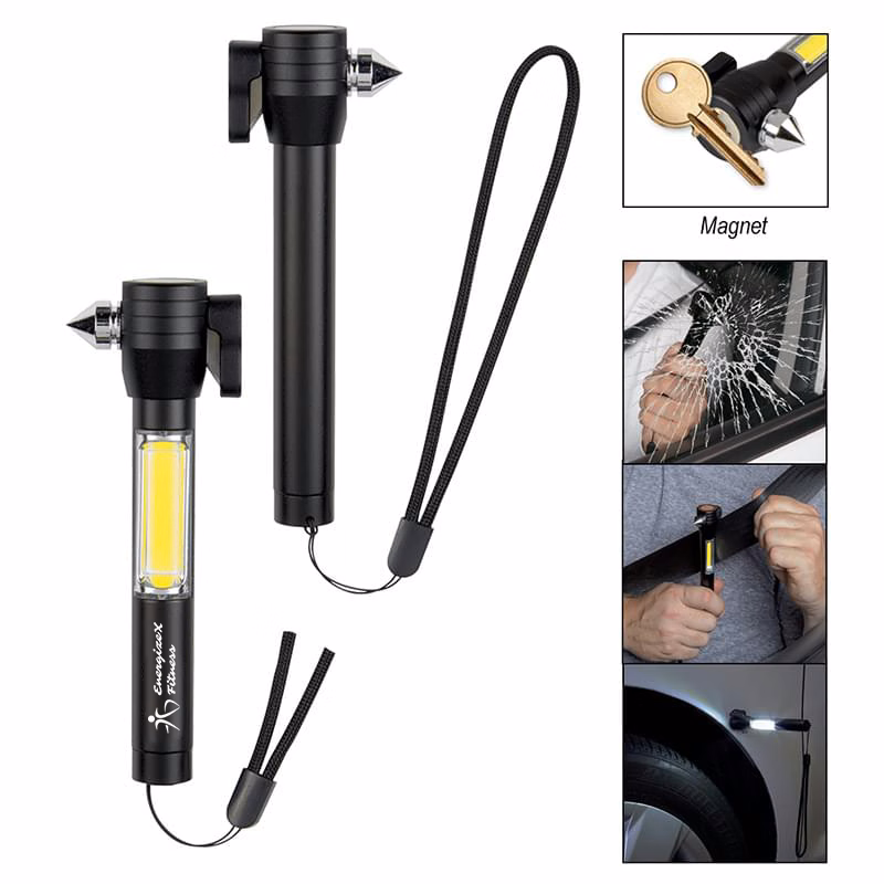 Emergency Tool with Portable Flashlight