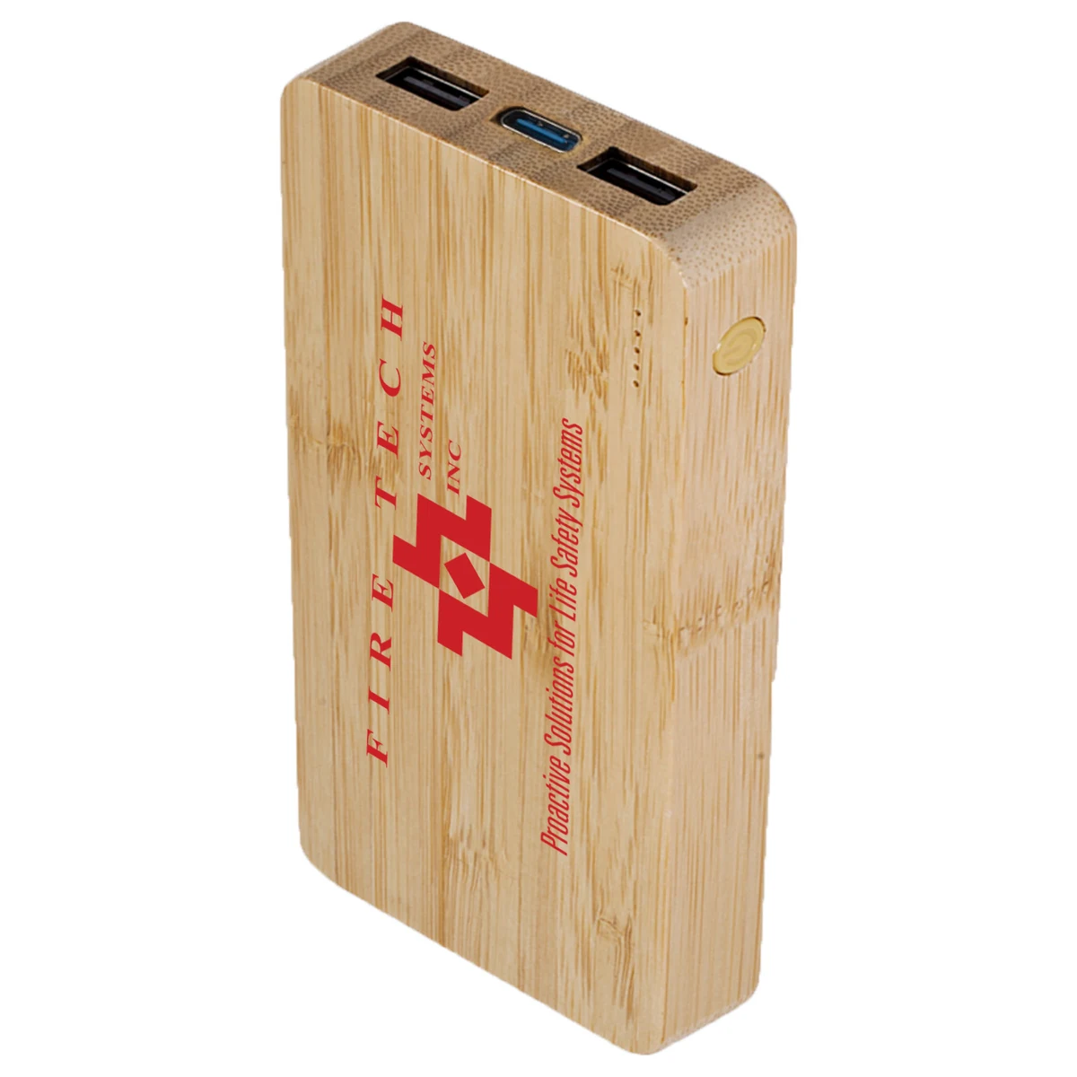 10,000 mAh Bamboo Wireless Charging Power Bank 1