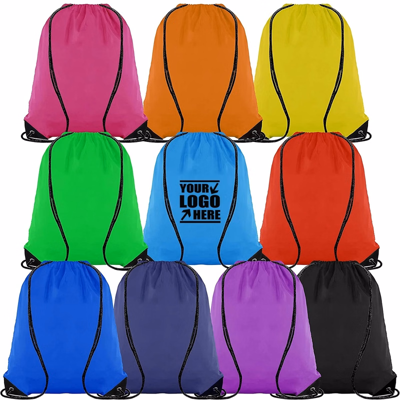 Colorful Drawstring Backpack Bags Pack Cinch Tote for Gym