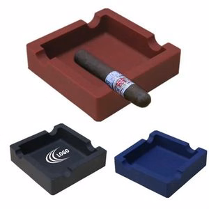 Silicone Square Cigar Ashtray, Heat-Resistant Design