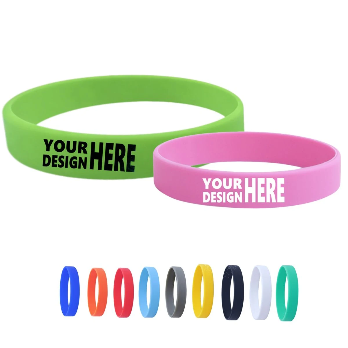 Multiple Plain Color Silicone Wrist Bands 1