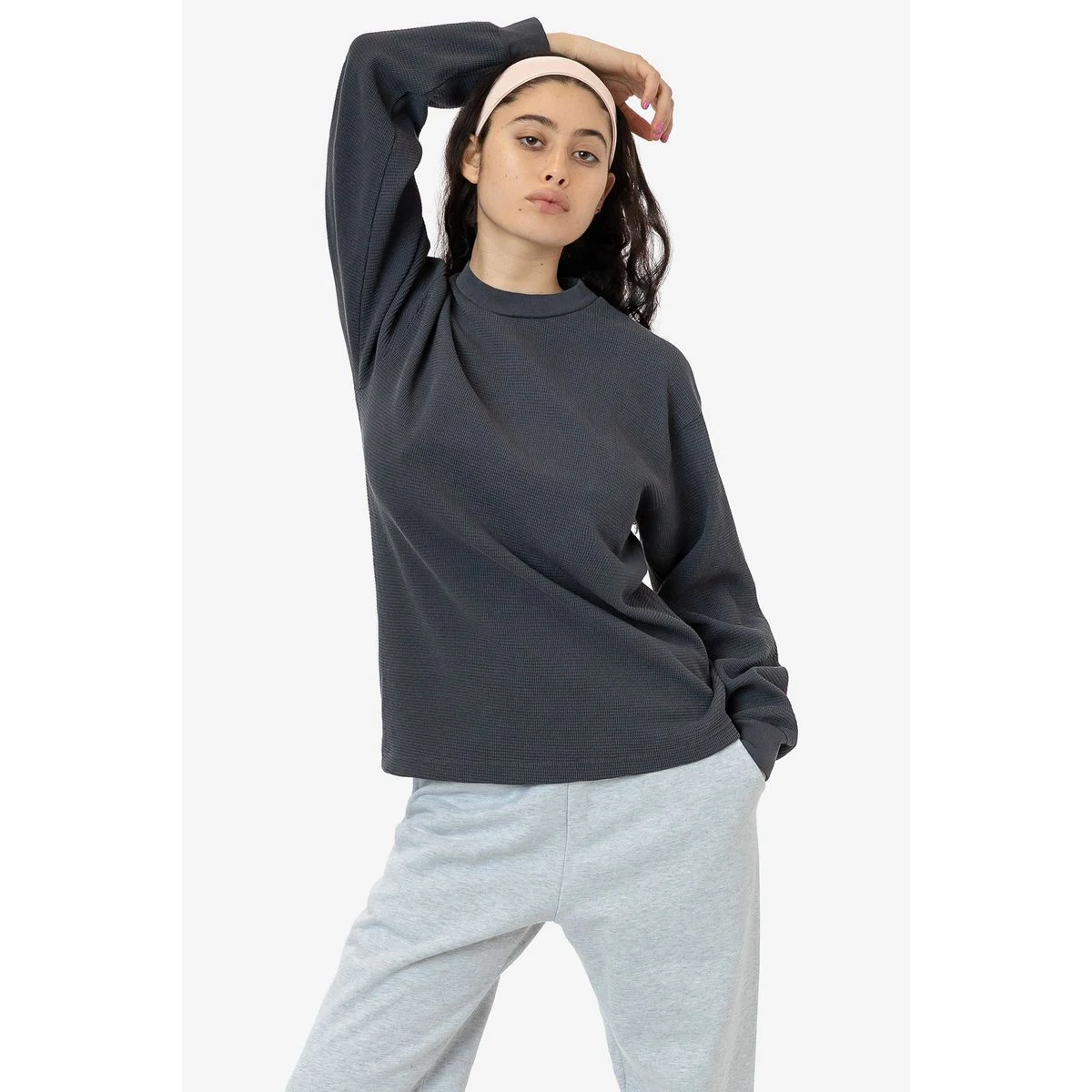 Long Sleeve Heavy Thermal Crew Neck, custom hoodie or sweatshirt with logo imprint 1