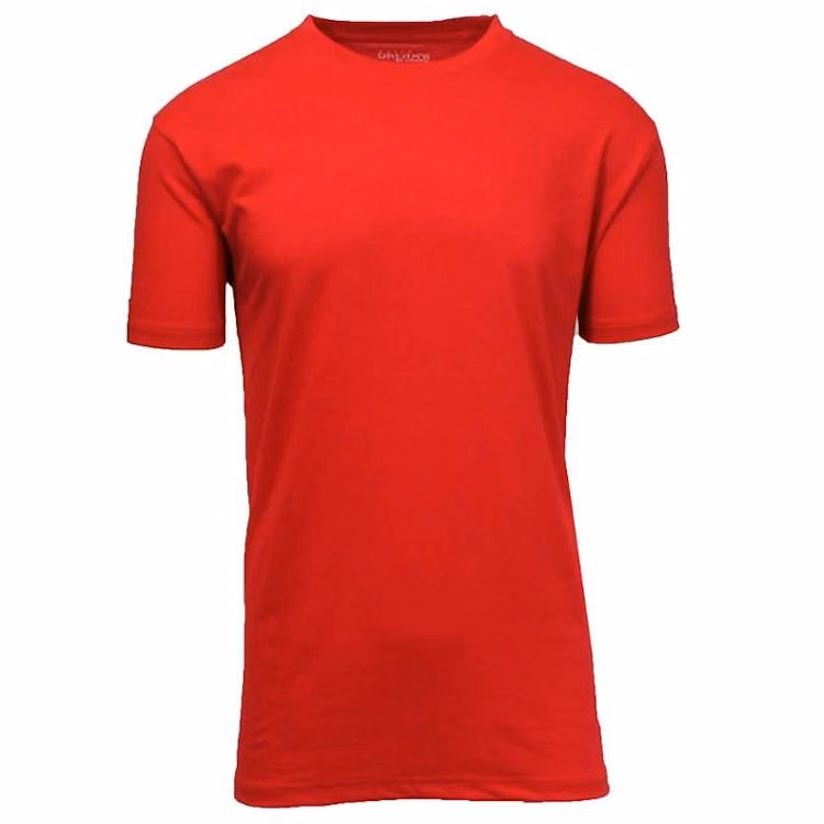 Men's Crew Neck Tees - Red X-Large