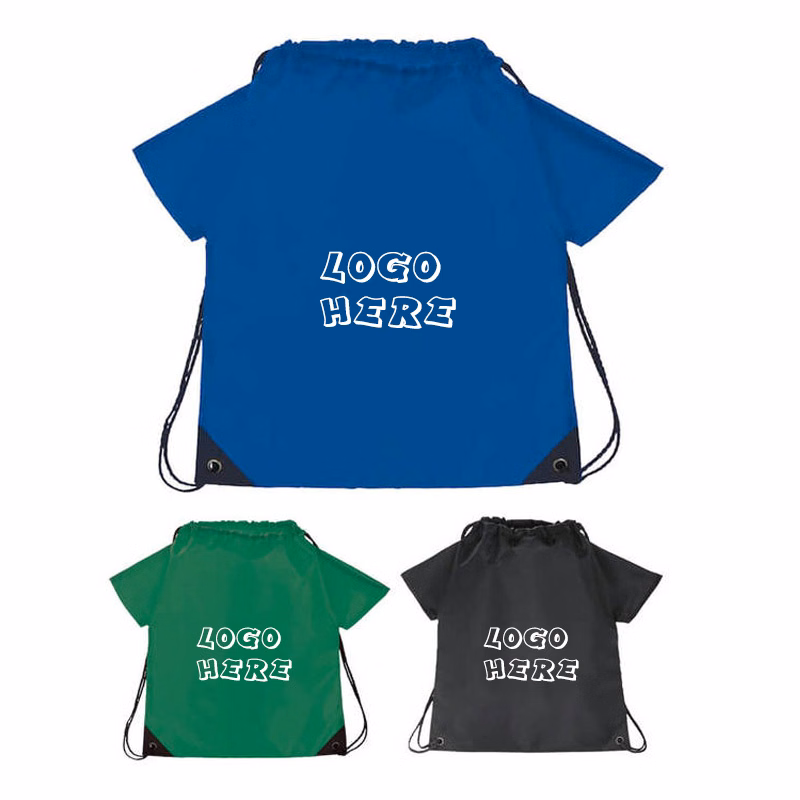 210D T-shirt Shape Drawstring Backpack