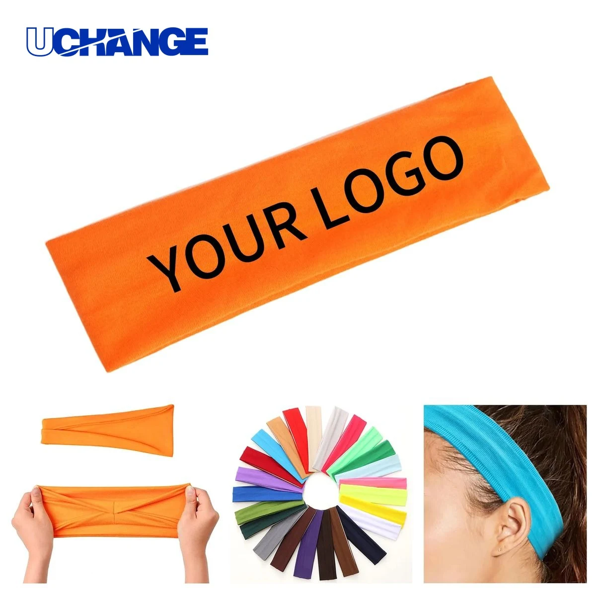 Sweatband Headband Band for Sports Use 3.9" x 8.7" 1